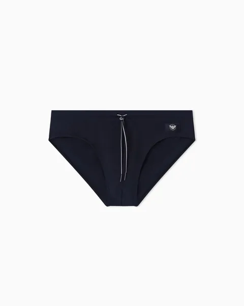 Emporio Armani Slip da Uomo in Raso Blu S