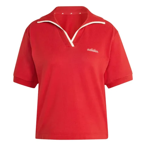 adidas Femme Seasonal Essentials Colorpop Polo with Embroidered Graphic, Active