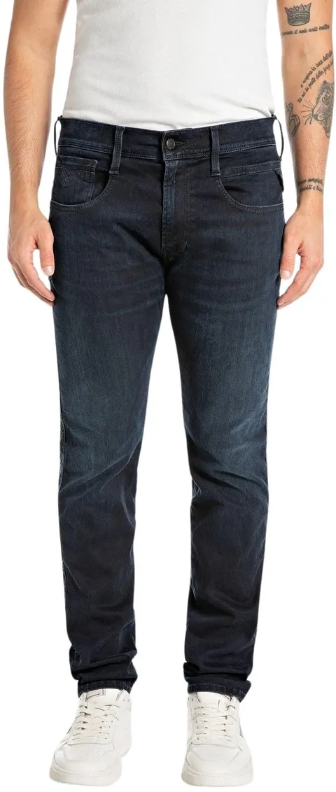 Replay Anbass Hyperflex Dust Jeans, 007 Blu Scuro, 32W x 36L Uomo