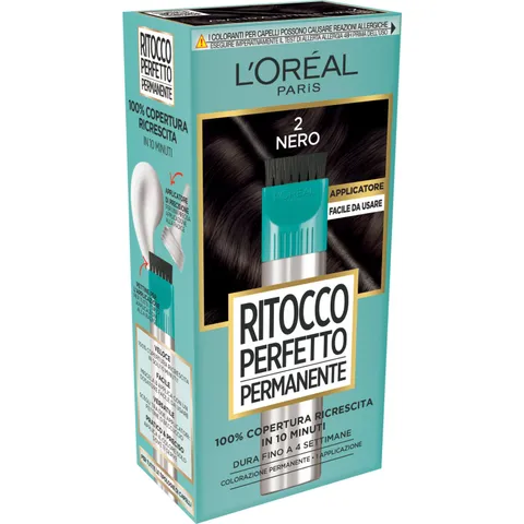 L'Oréal Paris Ritocco Perfetto Colorazione Permanente, Colore Nero