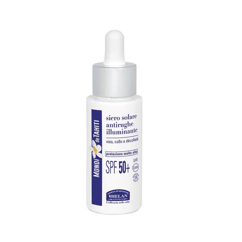 Helan Monoï de Tahiti - Siero Viso Antirughe Idratante con Vitamina C e E, Skincare con