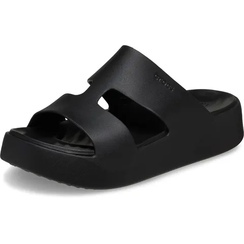 Crocs Getaway Platform H-Strap, Sandali Donna, Nero, 37/38 EU