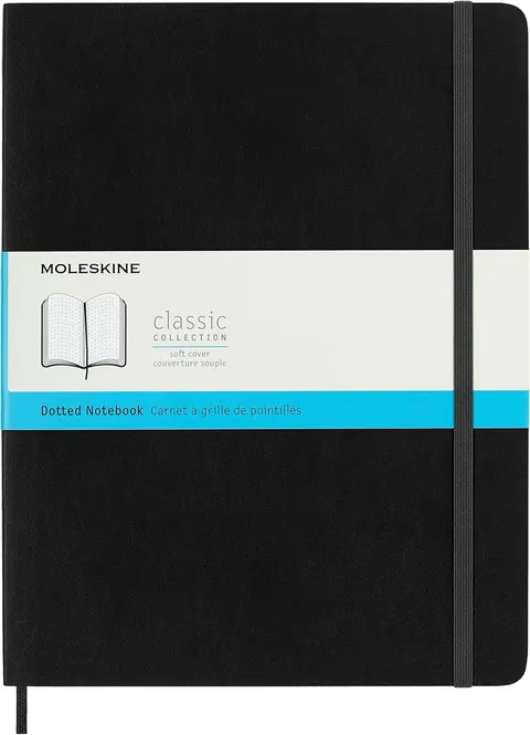 Moleskine Classic Notebook, Taccuino con Pagine Puntinate, Copertina Morbida e Chiusura
