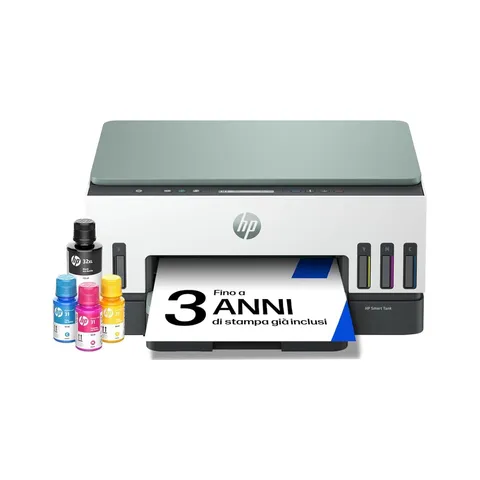 HP Smart Tank 7007 940Y5A, Stampante multifunzione a colori con Serbatoi d’Inchiostro, Stampa Fronte/Retro Automatico, Scansione, 15 ppm, Casa e Piccolo Ufficio, Fino a 3 anni di stampa inclusi