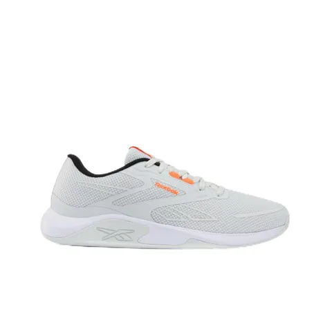 Reebok Nanoflex TR 3 Sneaker da Uomo, Grigio/Nero/Atomic Tangerine, 43 EU