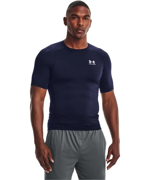 Men's Heatgear Compression Shirt Navy/White S S