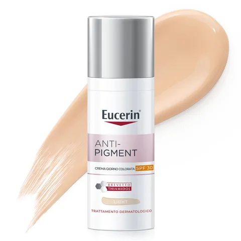 Eucerin Anti-Pigment Crema Giorno Colorata Light SPF 30 50 ml, Crema antimacchie viso per