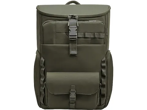 HP Zaino Modulare per Notebook fino a 15.6", 3 Prodotti in 1, Tasche Interne e Esterne, Vani Imbottiti, Resistente all'Acqua, Tracolla Removibile, Creato con Materiale Riciclato, Grigia/Verde