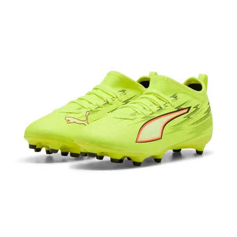 PUMA Ultra 6 Match FG/AG JR Scarpe da Calcio, Giallo Alert Black-Glowing Red-Lime