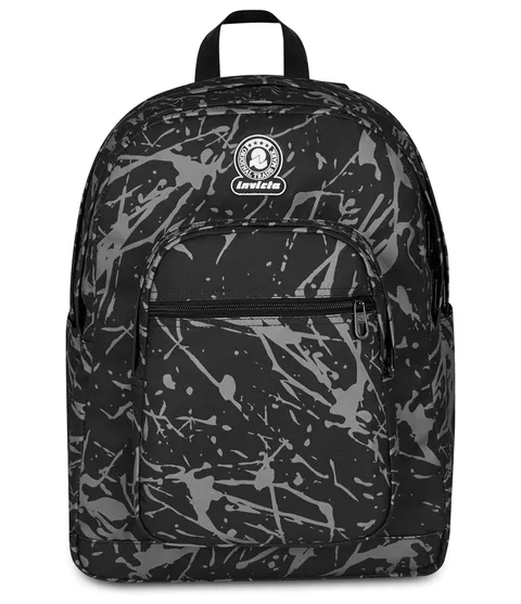 Invicta Zaino Scuola Doppio Scomparto Dial Fantasy, Grigio, Tasca Porta Borraccia, Tasca