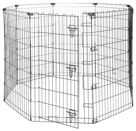 Amazon Basics Recinto per Cani Da Interno, Ottagonale Pieghevole in Metallo, per Cani e