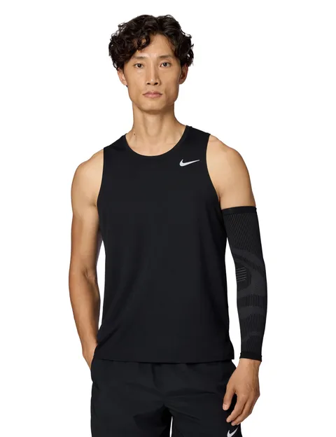 NIKE M NK DF Miler Tank Canottiera, Black/Reflective Silv, S Uomo