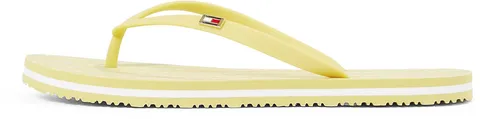 Tommy Hilfiger Donna Infradito Strap Beach Sandals con Logo, Giallo (Meringue), 36