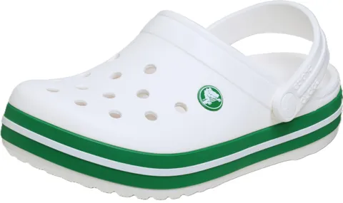 Crocs Crocband Clog K, Zoccoli Unisex - Bambini e Ragazzi, White Green Ivy, 29/30 EU
