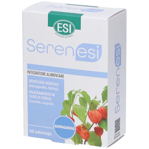ESI - Serenesi, Integratore Alimentare a Base di Ashwaganda, Melissa, Lavanda e Magnesio
