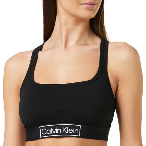 Calvin Klein Donna Reggiseno a Bralette Elasticizzato, Nero (Black), S