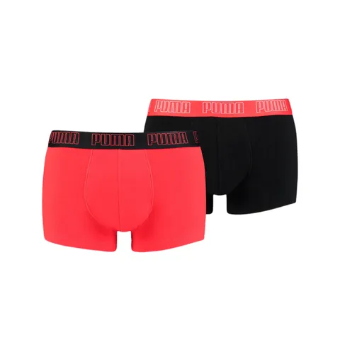 PUMA Everyday Trunks 2P, Biancheria intima Uomo, Red/Black, M