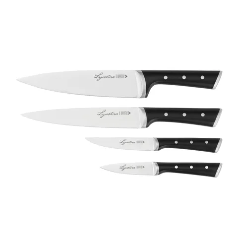 Lagostina Iceforce, Set Coltelli da Cucina, 4 Coltelli in Accaio Inox con Lama