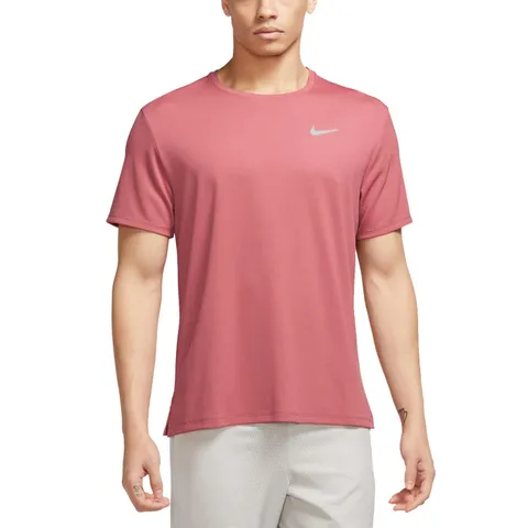 Nike DV9315-655 M NK DF UV Miler SS T-Shirt Uomo Adobe/Reflective Silv Taglia S