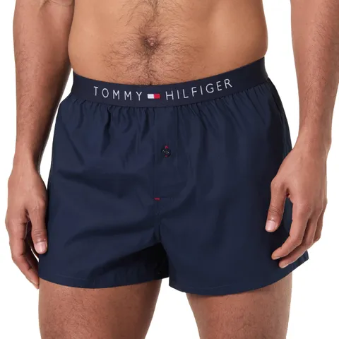 Tommy Hilfiger Boxer da Uomo in Tessuto UM0UM03930 Boxer, Multicolore (Blazer Navy), XS