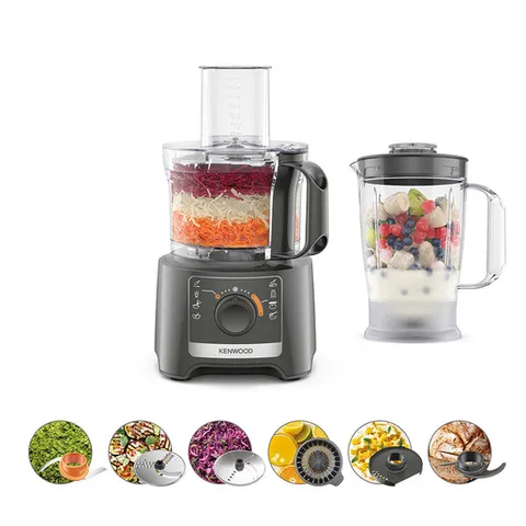 Kenwood MultiPro Compact FDP31.360GY, Robot da Cucina Multifunzione con Lama per