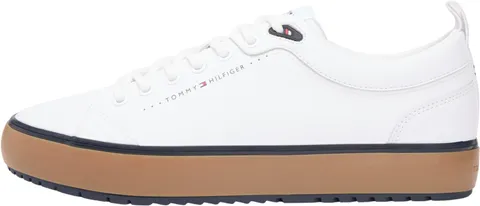 Tommy Hilfiger Harlem Core Cleat Lth Mix Fm0fm05702 Uomo Basso Top, White, 41 EU