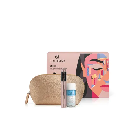 Collistar Cofanetto Regalo Make up Donna, Pochette con Mascara Unico Volume Nero Intenso