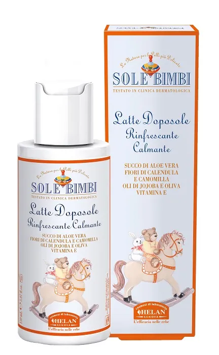 Helan, Sole Bimbi - Doposole Bambini e Neonati Lenitivo con Vitamina E e Olio di Mandorle