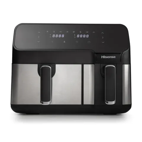 Hisense HAF2900D Friggitrice ad Aria Doppio Cestello 8,6 Litri (5,3L + 3,3L), 8 Programmi