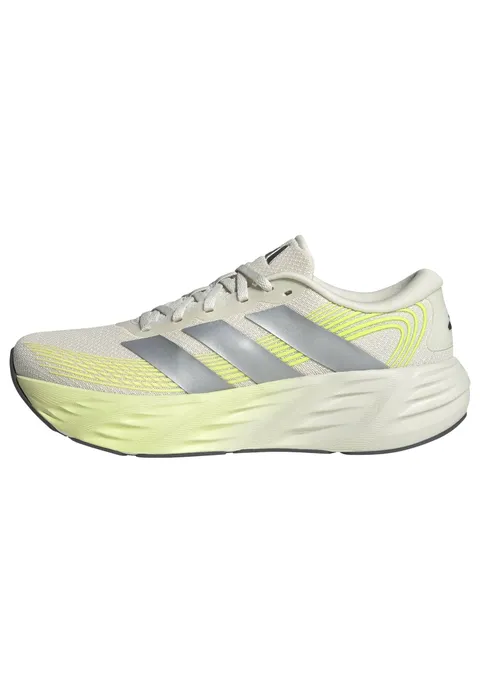 adidas Uomo Galaxy 8 Running Shoes, White Tint/Grey Five/Signal Green, 46 2/3 EU