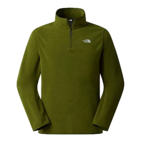 The North Face Glacier Fleece 1/4 Zip Felpa da Uomo Woodland Green M