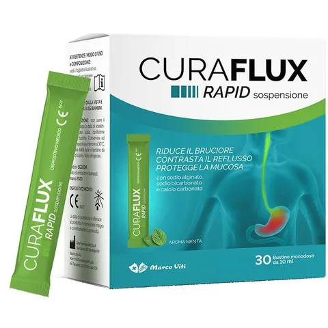 Marco Viti Curaflux Rapid Sospensione Orale 30 Stick Pack da 10 ml - Con Sodio Alginato
