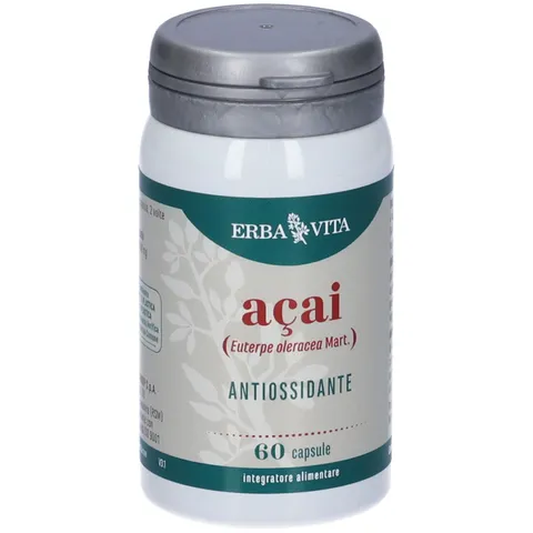 ERBA VITA Integratore Alimentare di Acai - 60 Capsule - Le bacche della palma che cresce