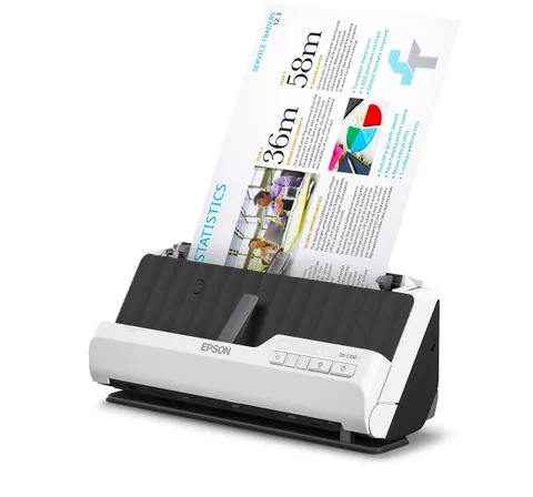 Epson DS-C330 Scanner A4 per Documenti e Foto, Minimo ingombro, Velocità Rapida di Scansione, Connessione Wireless, Facile da Usare e Ottimizzato per la Gestione dei Documenti, ADF
