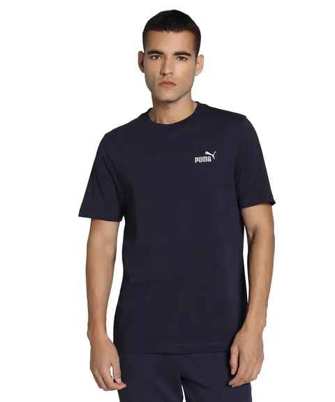 PUMA T-Shirt Essentials con Logo Piccolo N. 1 da Uomo 3XL, New Navy Blue