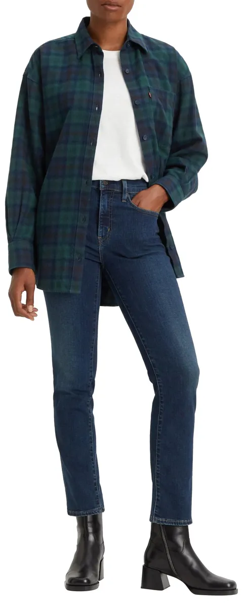 Levi's 724 High Rise Straight, Jeans Donna, Blu (Blue Wave Light), 27W / 32L