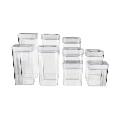 Amazon Basics, Contenitori Ermetici per Alimenti da 10 Pezzi, Plastica senza BPA