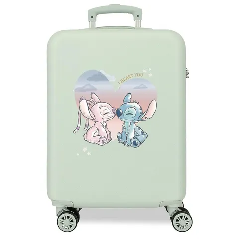 Joumma Disney Adorable Stitch Valigia da Cabina Verde 38 x 55 x 20 cm Rigido 2 kg
