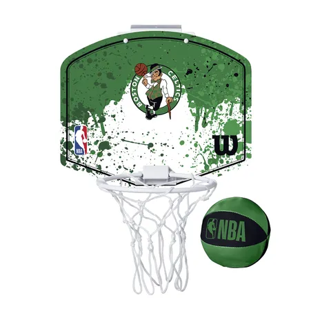 Wilson Minicanestro da Basket NBA TEAM MINI HOOP, Plastica, Bianco/Verde (Boston Celtics)