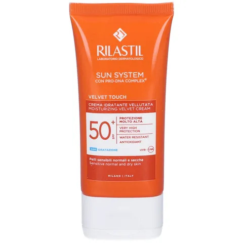 Rilastil Sun System Crema Velluta Idratante Viso, Texture Extra Soffice a Rapido