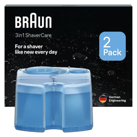Braun Shavercare 3in1 Cartucce di Ricarica Originali per Stazione Smartcare, Pulisce