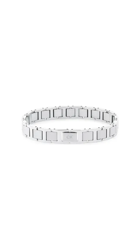 Calvin Klein Bracciale a Maglie da Uomo Collezione Enhance in Acciaio Inossidabile