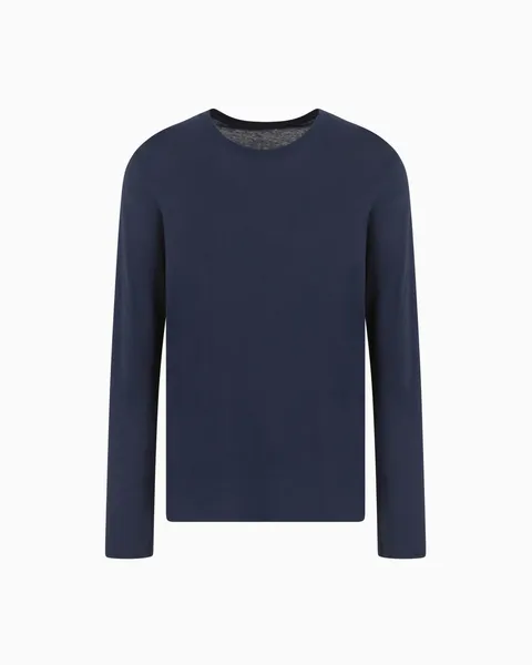 Armani Exchange 8nzm77, Maglia a Maniche Lunghe, Uomo, Blu (Navy 1510), M