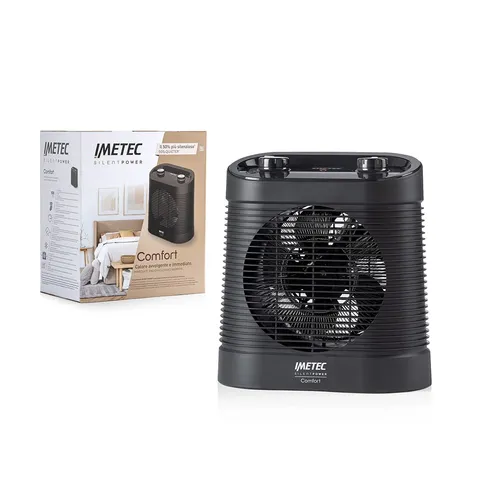 Imetec Silent Power Comfort, termoventilatore silenzioso e compatto, stufetta elettrica