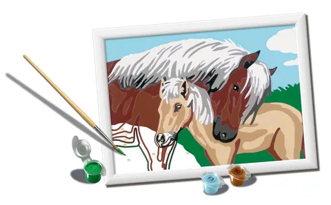 Ravensburger CreArt: Amore materno - Dipingere con i Numeri per Bambini 7+ Anni, Kit