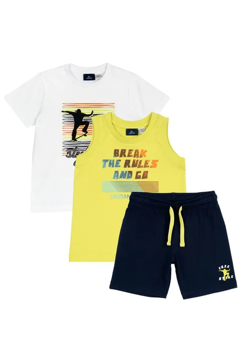 Chicco Bambini e ragazzi Competo con T-shirt, Pantaloncino e Canottiera