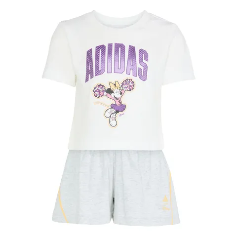 adidas Fille Disney Minnie Mouse T-Shirt SET, white/Semi Ice Tangerine, 9-10 Years