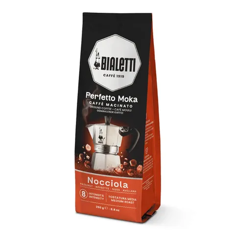 Bialetti Perfetto Moka Caffè Macinato, Gusto Nocciola - 1 x 250 gr