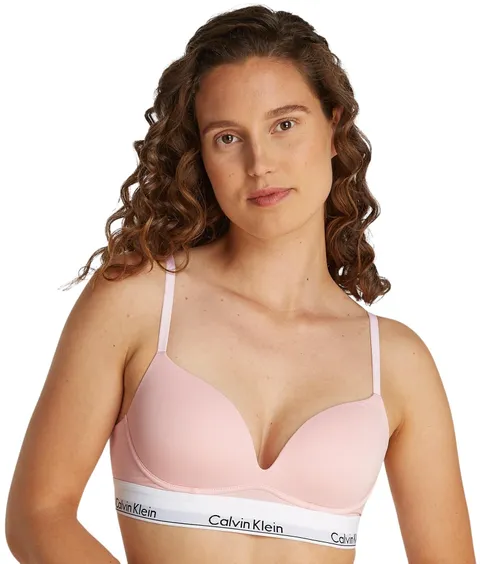 Calvin Klein Reggiseno Push-up Donna Plunge con Ferretto, Rosa (Buff Pink), 0B