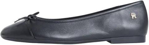 Tommy Hilfiger Donna Ballerine Smooth Ballet in Pelle, Nero (Black), 36